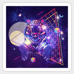 Cosmic purple Tiger Sticker